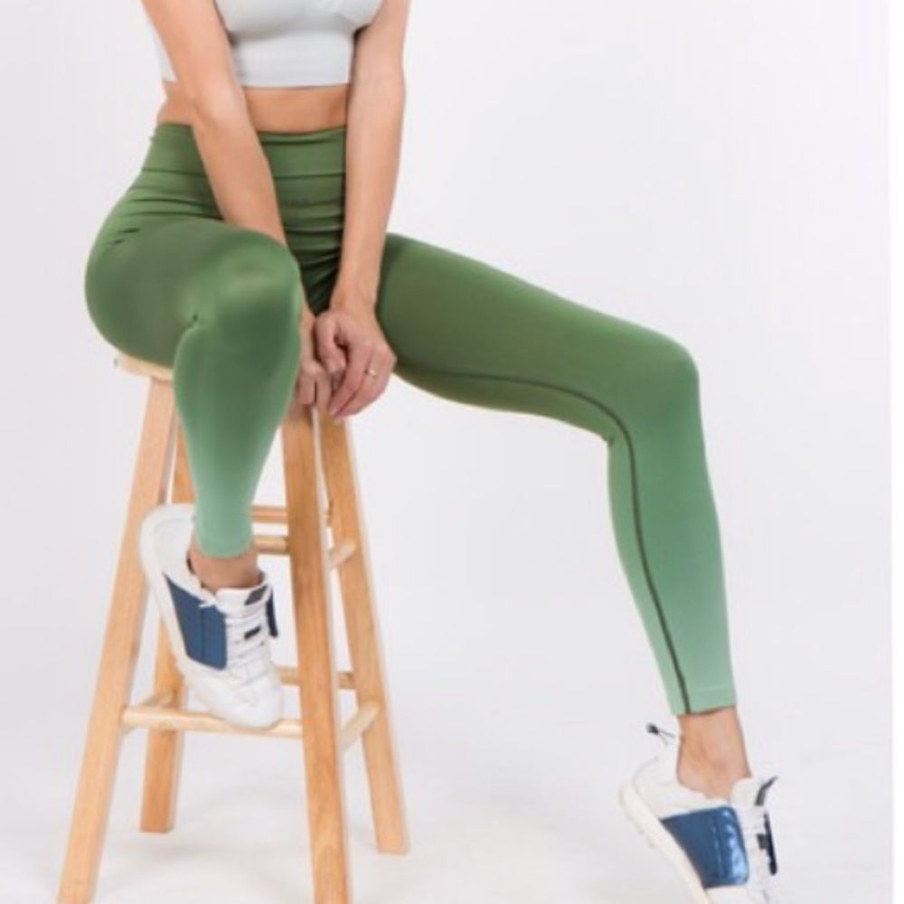 Yelete | Ombré green high waisted yoga leggings